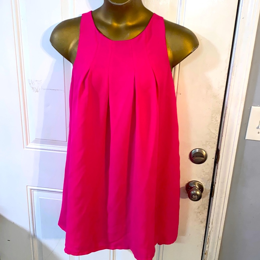 Altar'd State Hot Pink Sleeveless Midi Dress